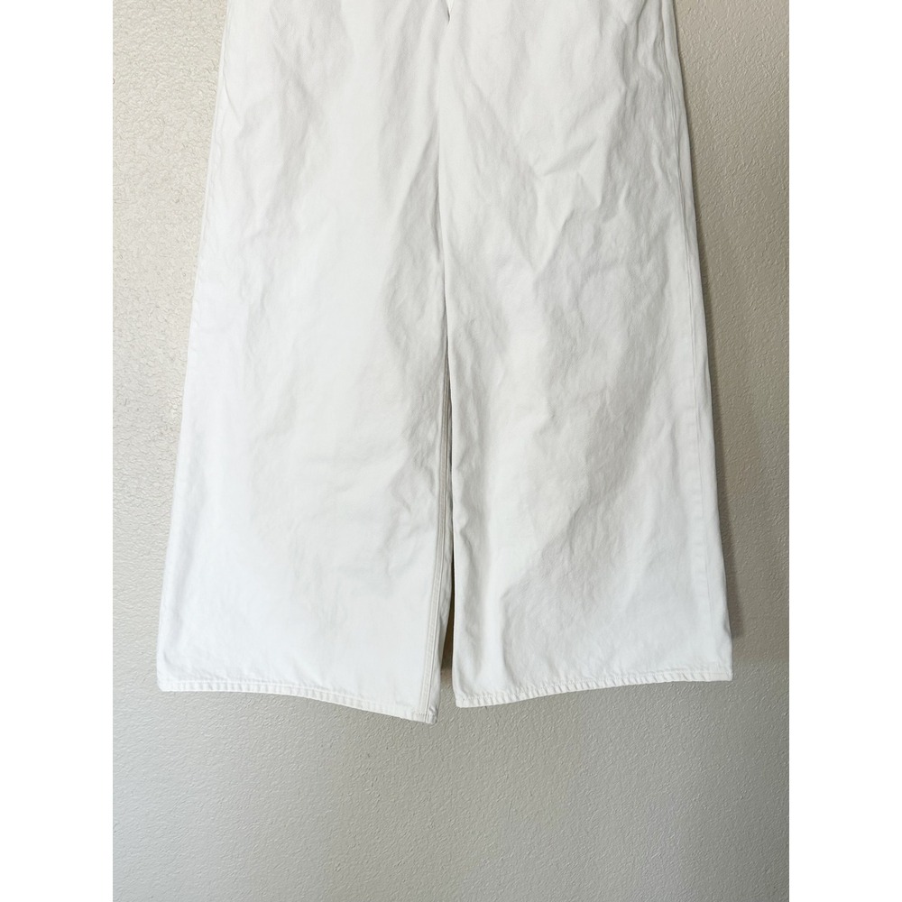 J.Crew High-Rise Superwide-Leg Jeans White 100% Cotton Size 30 - Picture 3 of 8